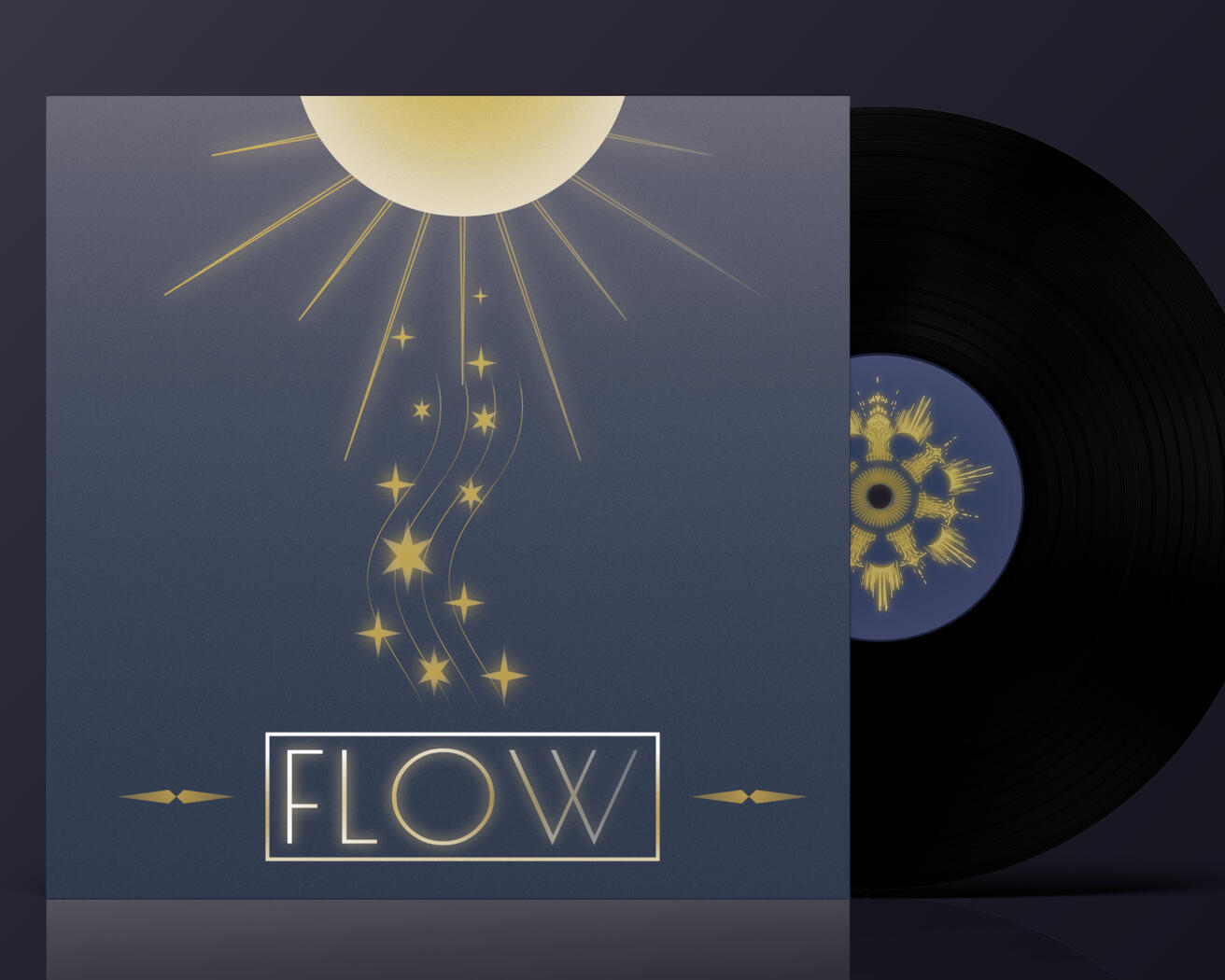 FFXIV Flow Fan Vinyl Cover Design FFXIV Flow Fan Vinyl Cover Design